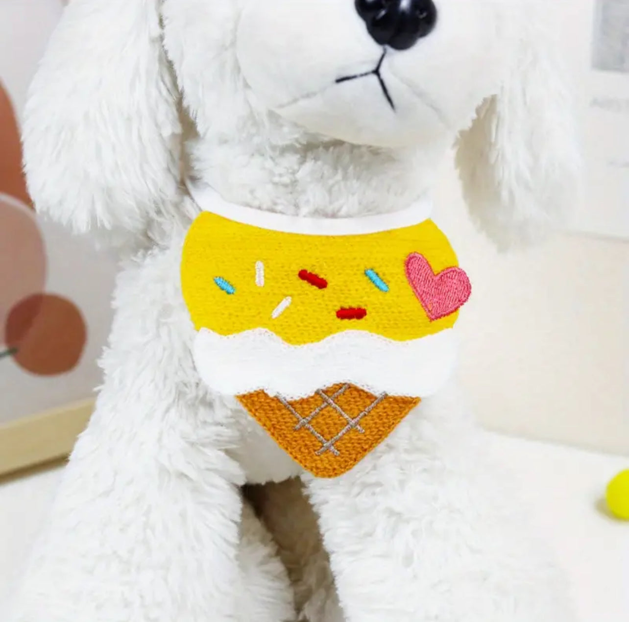 Ice Cream Heart Sundae Pet Bib (3 Designs)