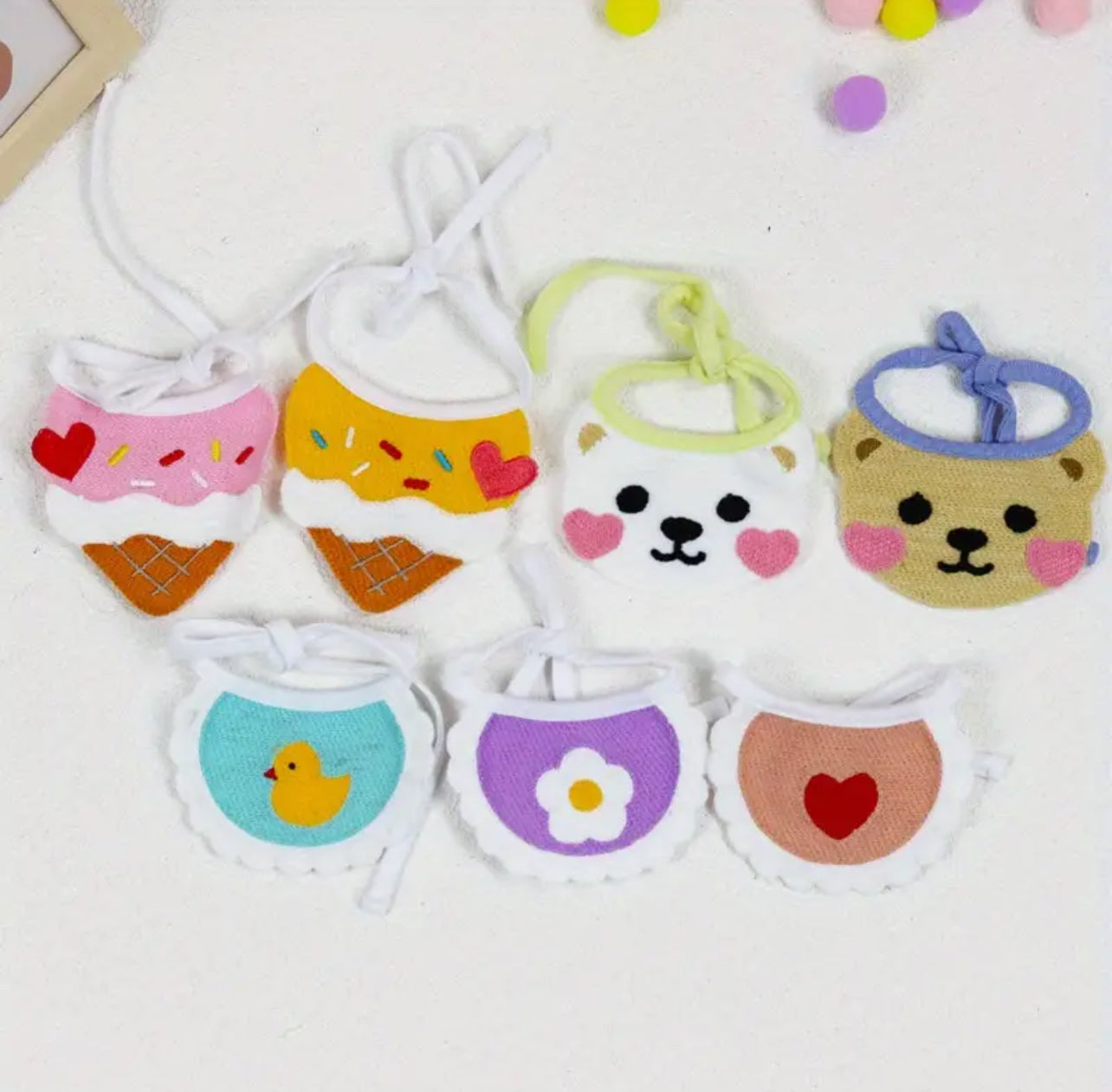 Ice Cream Heart Sundae Pet Bib (3 Designs)