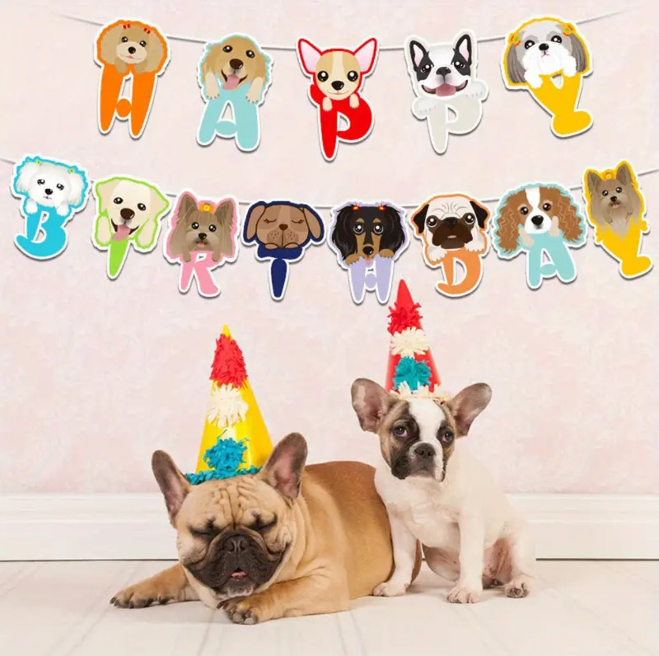 Birthday Banner Dogs Design (Multicolour)