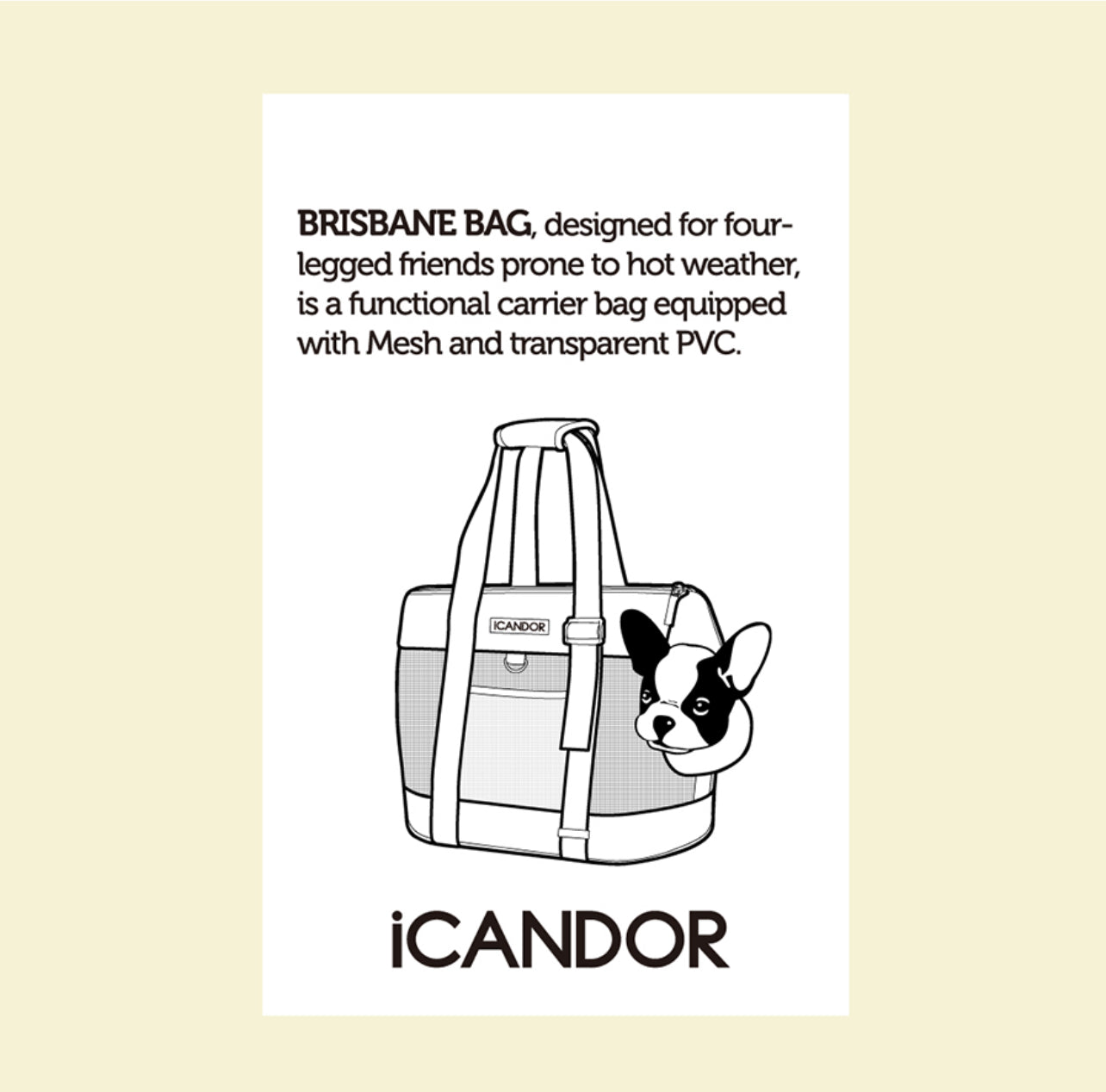 iCANDOR Brisbane Pet Bag (Eastwood Blue)