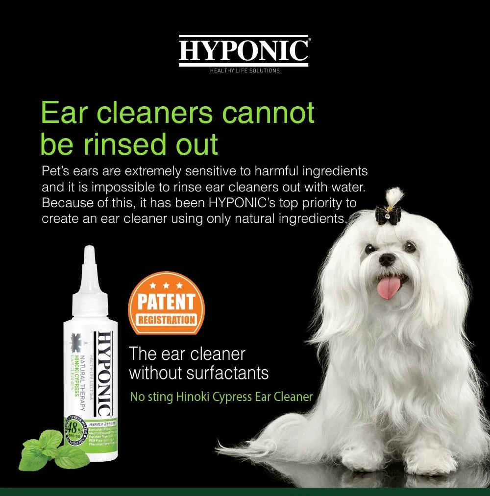 HYPONIC No Sting Hinoki Cypress Ear Cleaner (For All Dogs) 30 mL