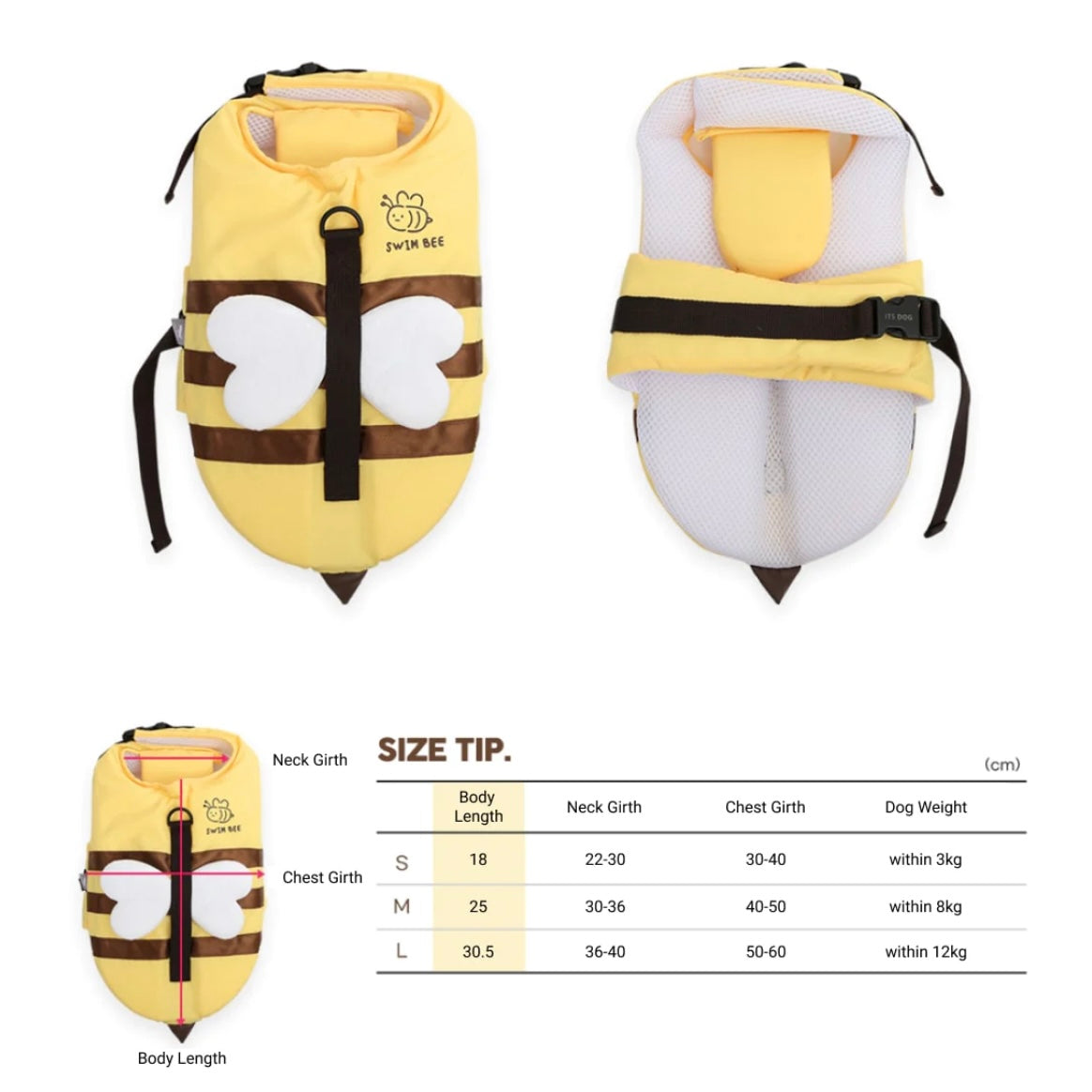 Its Dog Honey Bee Dog Life Jacket