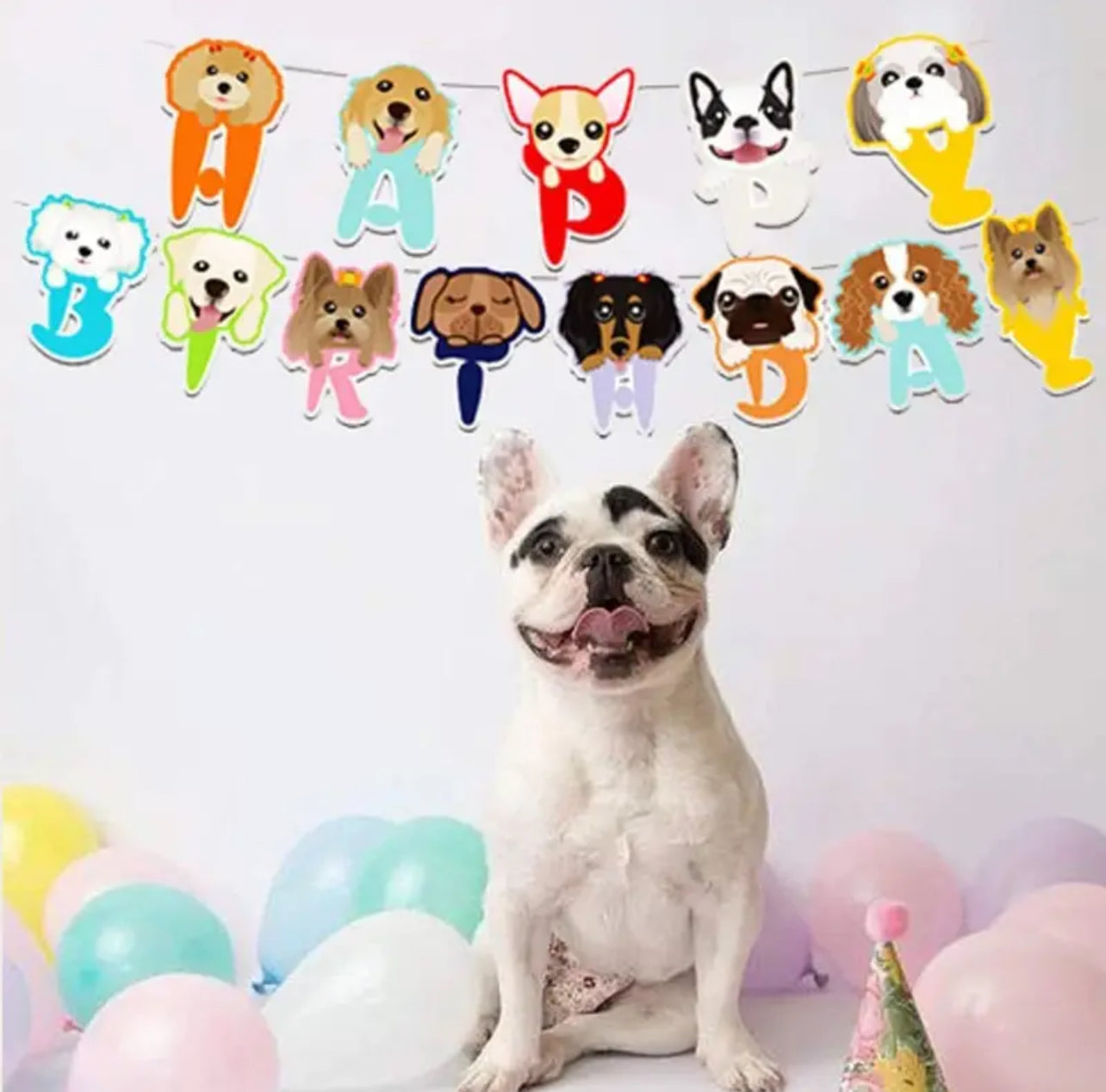 Birthday Banner Dogs Design (Multicolour)