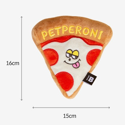 BiteMe Petperoni Squeaky Pizza Toy