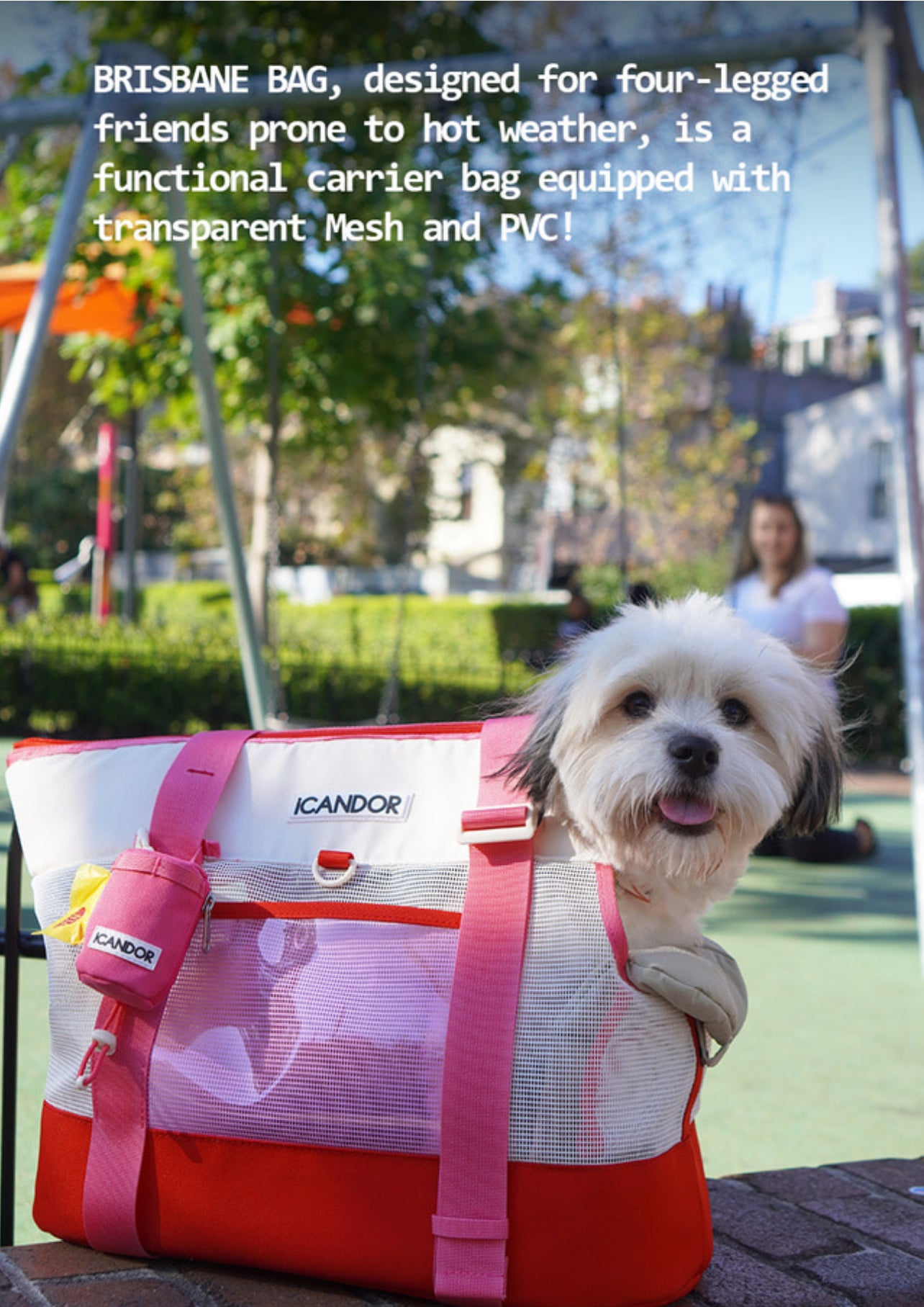 iCANDOR Brisbane Pet Bag Flamingo Pink