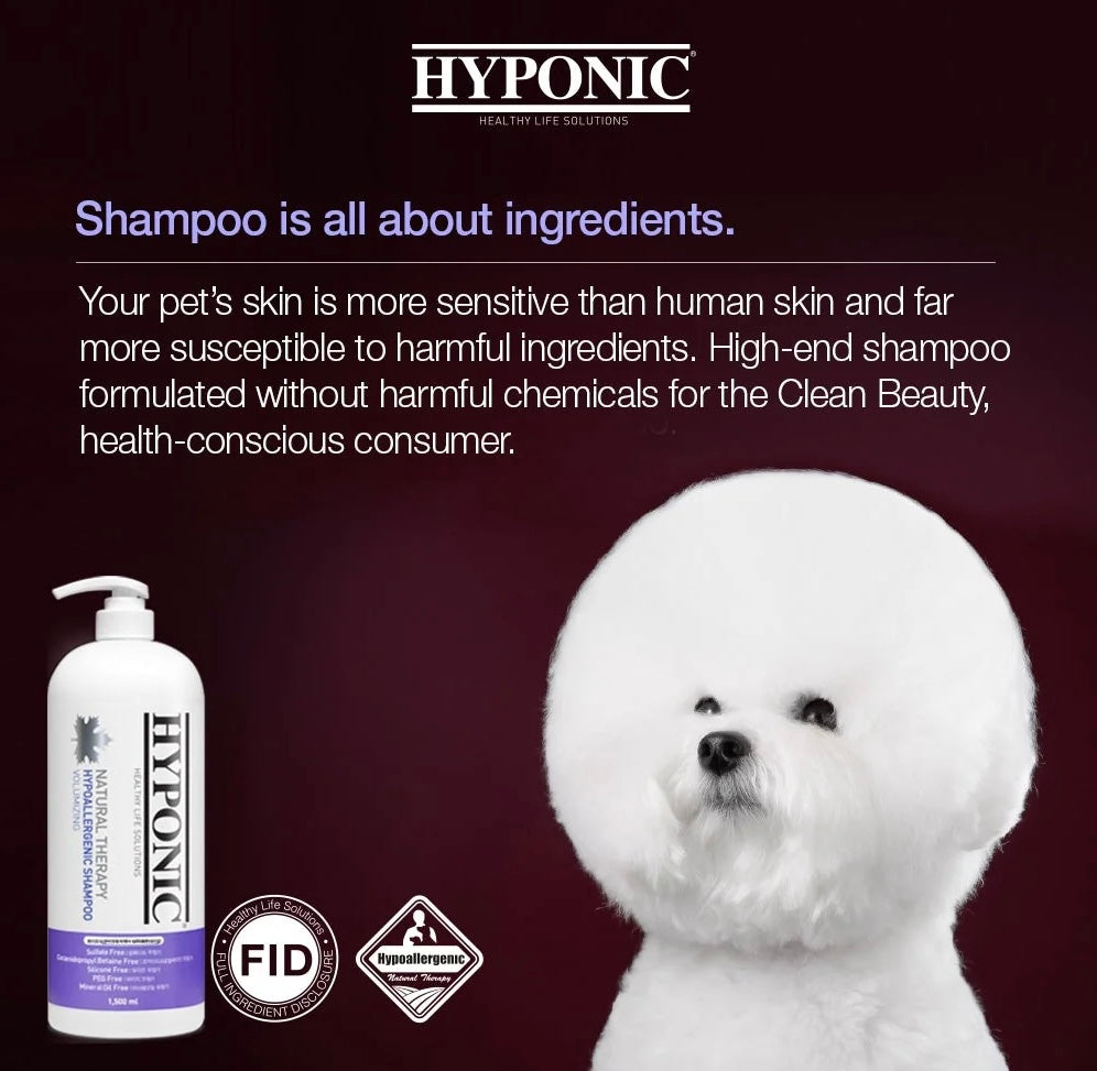 HYPONIC Hypoallergenic Volumizing Dog Shampoo 500 mL