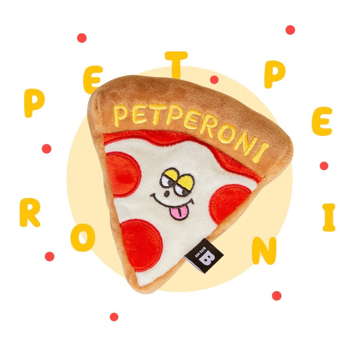 BiteMe Petperoni Squeaky Pizza Toy