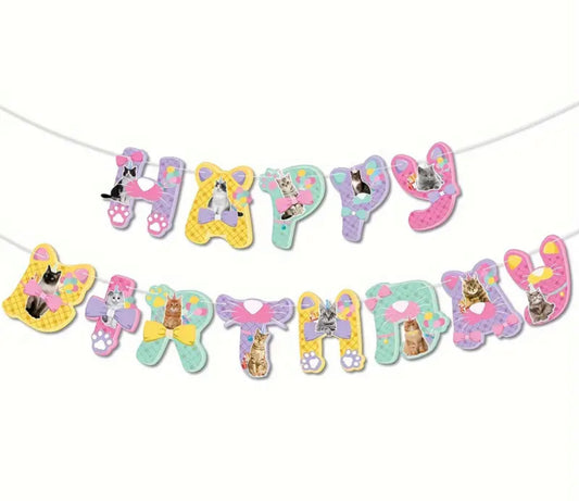 Birthday Banner Cats Design