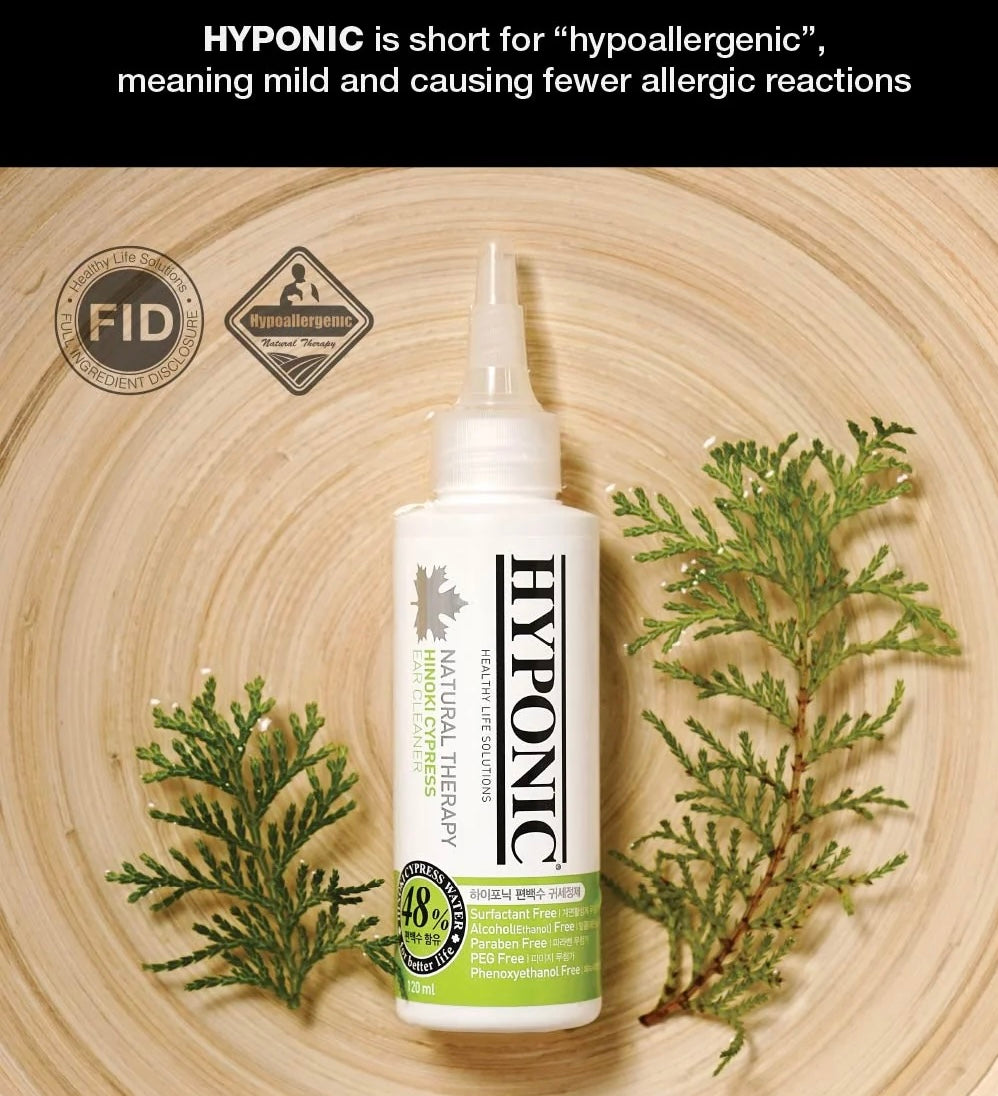 HYPONIC No Sting Hinoki Cypress Ear Cleaner (For All Dogs) 30 mL