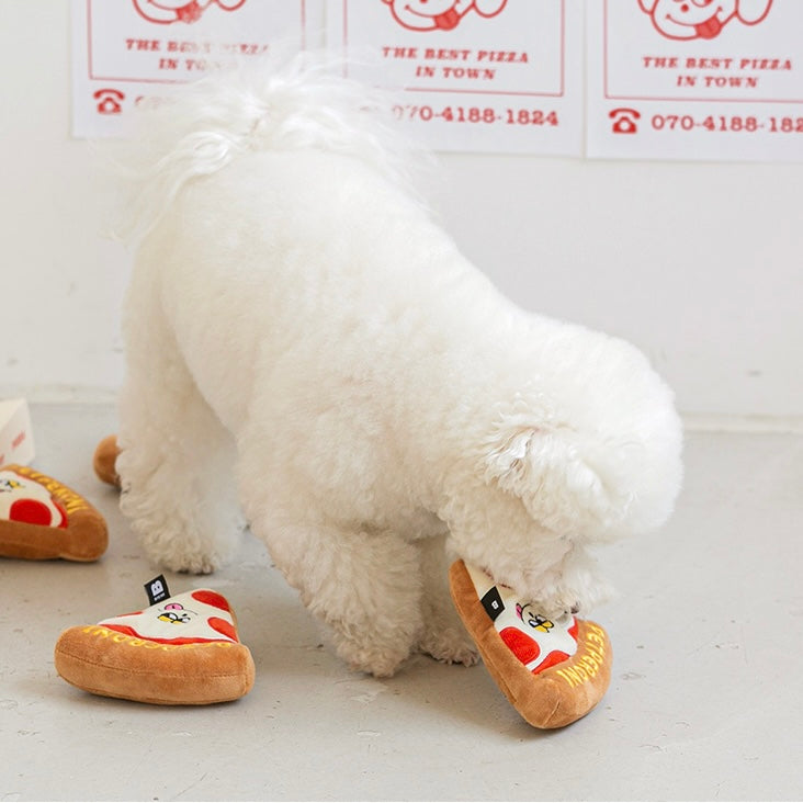 BiteMe Petperoni Squeaky Pizza Toy