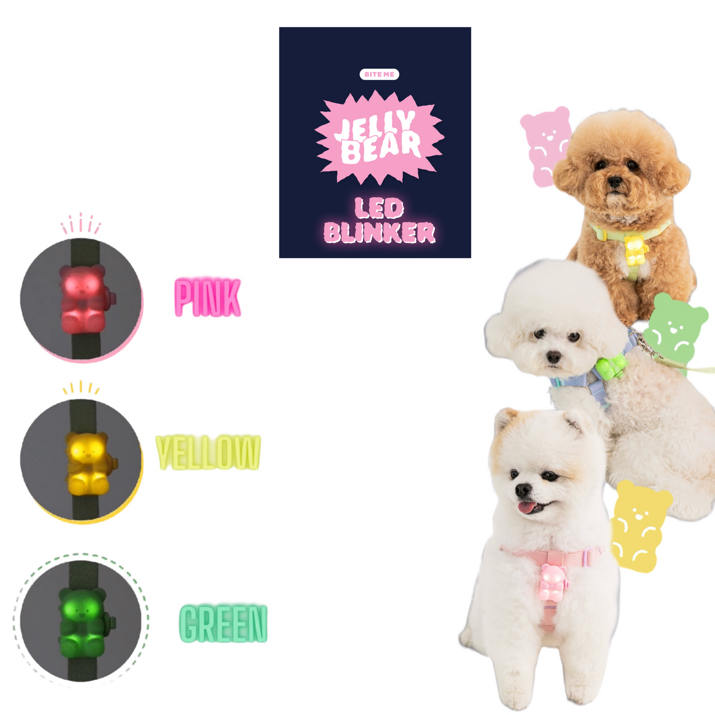 BiteMe Jelly Bear Night Blinker LED